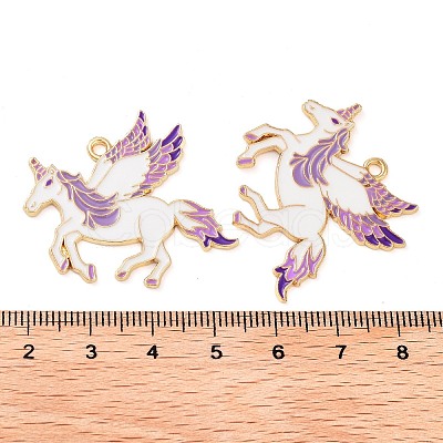 Rack Plating Alloy Enamel Pendants FIND-Q099-05B-G-1
