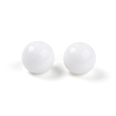Opaque Solid Color Glass Beads GLAA-N007-6mm-A02-1