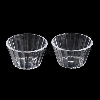 Mini Plastic Simulated Egg Tart Cup DJEW-C005-02A-1