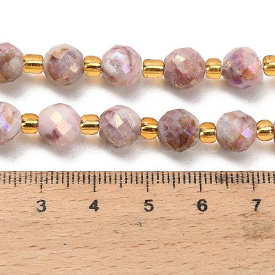 Electroplated Natural Druzy Geode Crystal Beads Strands G-F833-P01-8mm-1