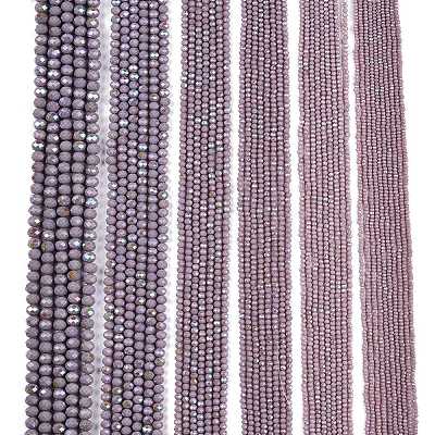 Electroplate Opaque Solid Color Glass Beads Strands EGLA-A044-P3mm-L13-1