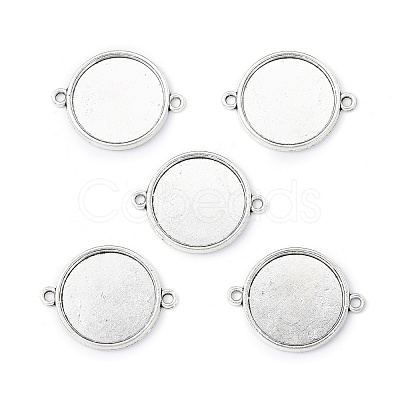 Tibetan Style Alloy Cabochon Connector Settings X-TIBE-M022-11AS-1