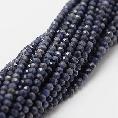 Natural Sapphire Bead Strands G-P271-3mm-13-1