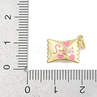 Brass Enamel Charms KK-Q028-17A-G-1