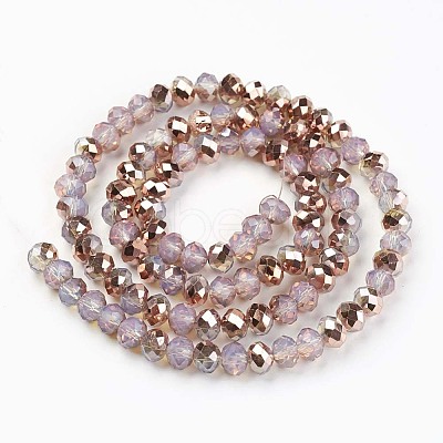 Electroplate Glass Beads Strands EGLA-A034-J10mm-N04-1