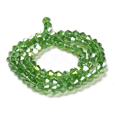 Transparent Electroplate Glass Beads Strands EGLA-A039-T2mm-B03-1