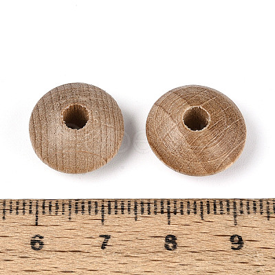 Beech Wood Beads WOOD-T033-11A-1