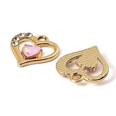 UV Plating Alloy Glass Pendants FIND-K032-11G-1