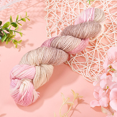 1 Skein Gradient Segment Dyed 80% Wool 20% Acrylic Blended Yarn OCOR-TA0003-02A-1