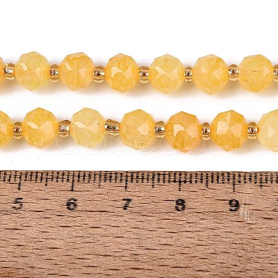 Ombre Effect Dyed Transparent Crackle Glass Beads Strands GLAA-Q111-8MM-07-1