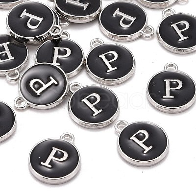 Platinum Plated Alloy Charms LS-ENAM-S118-02P-P-1