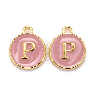 Golden Plated Alloy Enamel Charms ENAM-S118-07P-1