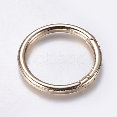 Zinc Alloy Spring Gate Rings LS-PALLOY-WH0007-01LG-1