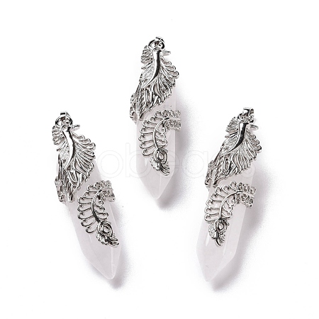 Natural Quartz Crystal Pendants G-E059-02AS-06-1