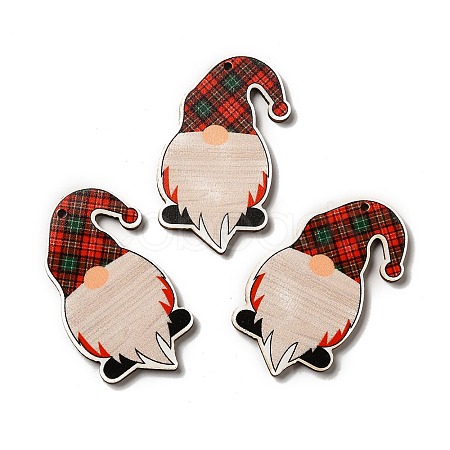 Christmas Single Face Printed Wood Big Pendants LS-WOOD-H102-01C-1