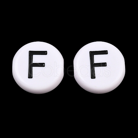 Opaque White Acrylic European Beads AC-CBA3BDD-01F-1