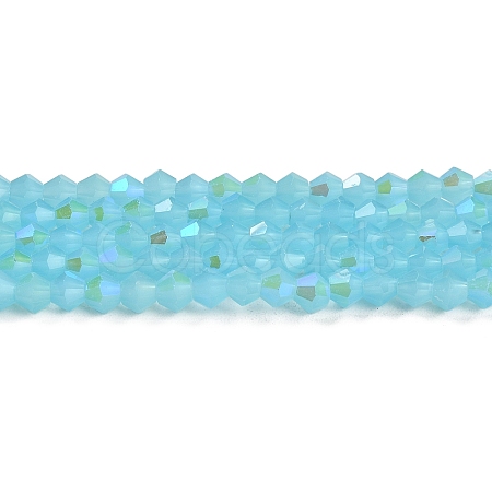 Imitation Jade Electroplate Glass Beads Strands EGLA-A039-J4mm-L03-1