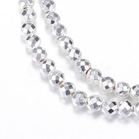 Electroplate Non-magnetic Synthetic Hematite Bead Strands G-Q465-16S-1