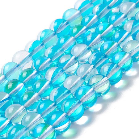 Synthetic Moonstone Beads Strands G-E573-02B-07-1