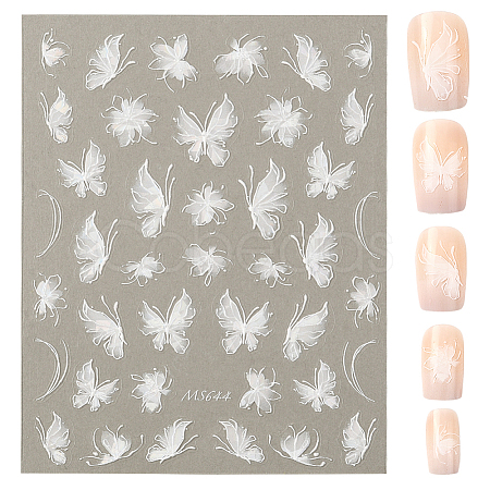 Butterfly Pattern PET Nail Art Stickers MRMJ-WH20017-011A-1