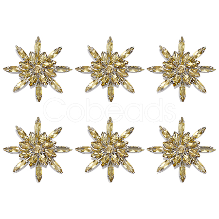 6Pcs Glass Cabochons GLAA-FG0001-32A-1