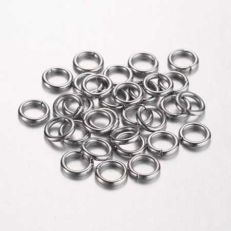 Non-Tarnish 304 Stainless Steel Open Jump Rings X-STAS-D438-04-1