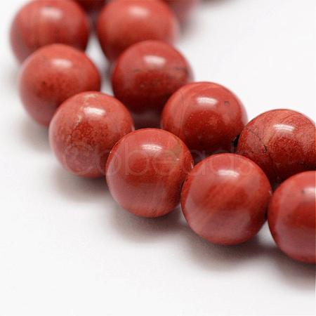 Natural Red Jasper Beads Strands G-E375-4mm-03-1