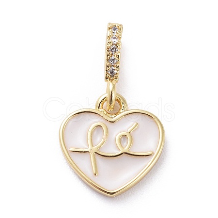 Cubic Zirconia Charms KK-G363-09G-04-1