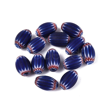 Handmade Millefiori Glass Barrel Beads LA-N002-04C-1