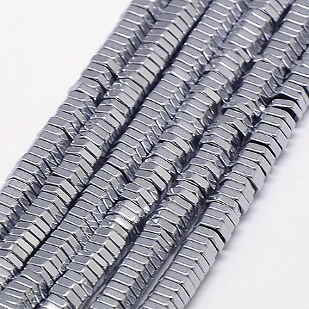 Electroplate Non-magnetic Synthetic Hematite Beads Strands G-J165-4mm-08-1