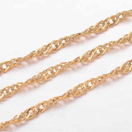 Ion Plating(IP) 304 Stainless Steel Singapore Chains CHS-K004-14G-0.3mm-1