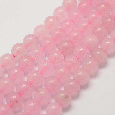 Natural Rose Quartz Beads Strands G-P281-02-6mm-1