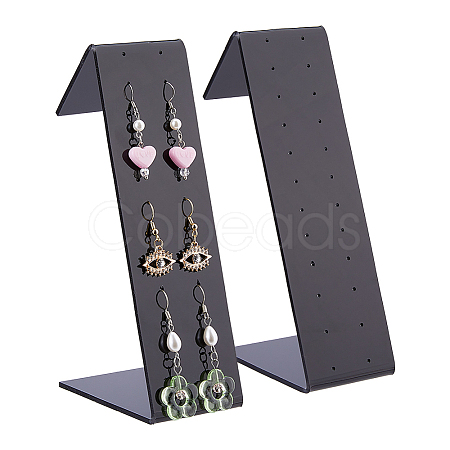L Shaped Acrylic Slant Back Earring Stud Organizer Display Stands EDIS-WH0031-39-1
