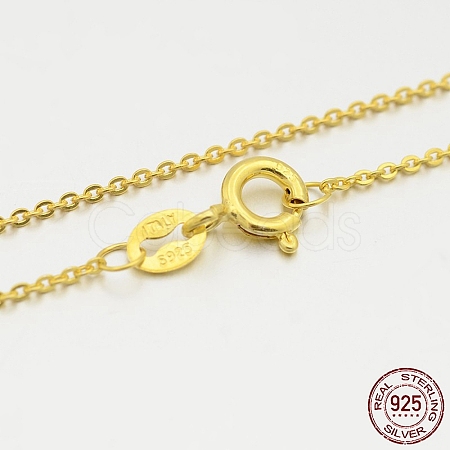 Sterling Silver Cable Chain Necklaces X-STER-M086-06B-1