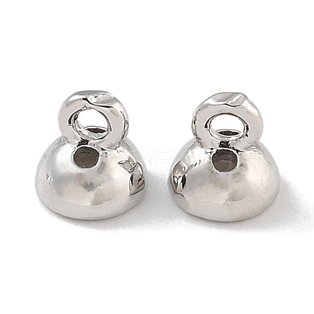 Brass Bead Cap Pendant Bails KK-P284-15P-1