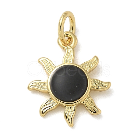Rack Plating Brass Enamel Charms KK-K392-50G-03-1