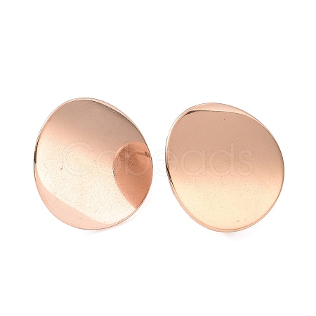 304 Stainless Steel Stud Earring Findings X-STAS-Q231-06RG-1