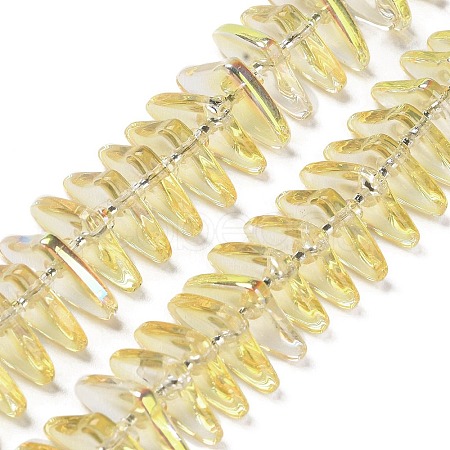 Electroplate Glass Beads Strands GLAA-K061-04A-HP01-1