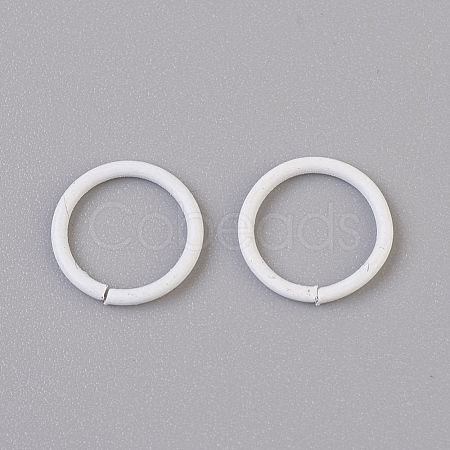 Spray Painted Iron Open Jump Rings X-IFIN-F149-B16-1