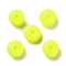 Opaque Resin Beads, Textured Rondelle, Yellow, 12x7mm, Hole: 2.5mm