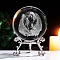 Inner Carving Constellation Glass Crystal Ball Diaplay Decoration, Fengshui Home Decor, Gemini, 80mm