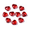 Transparent Spray Painted Glass Beads, Heart, Red, 7.5x8x4.5mm, Hole: 0.9mm