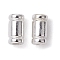 Alloy Spacer Beads, Long-Lasting Plated, Grooved, Column Shape, Silver, 6x3mm, Hole: 1.2mm