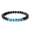 Simple Fashion Natural Gemstone & Synthetic Turquoise Beaded Stretch Bracelets for Women