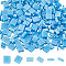 SUNNYCLUE 300Pcs 3 Styles 2-Hole Opaque Glass Seed Beads, Rectangle, Light Sky Blue, 4.5~5.5x2~5.5x1~2.5mm, Hole: 0.5~0.8mm, 100Pcs/style