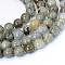 Natural Labradorite Round Bead Strands, 8~8.5mm, Hole: 1mm, about 44~48pcs/strand, 15 inch