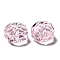 Transparent K9 Glass Beads, Faceted, Rondelle, Light Rose, 8x5mm, Hole: 1.2mm