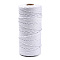 Cotton String Threads, Macrame Cord, Decorative String Threads, for DIY Crafts, Gift Wrapping and Jewelry Making, White, 3mm, about 109.36 Yards(100m)/Roll.