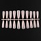 Solid Color Plastic Seamless Toe False Nail, Practice Manicure Nail Art Tool, Navajo White, 26~32x6~13mm, 20pcs/set.