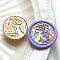 Wax Seal Brass Stamp Heads, for Wax Seal Stamp, Golden, Rabbit, 30x14mm, Inner Diameter: 7mm